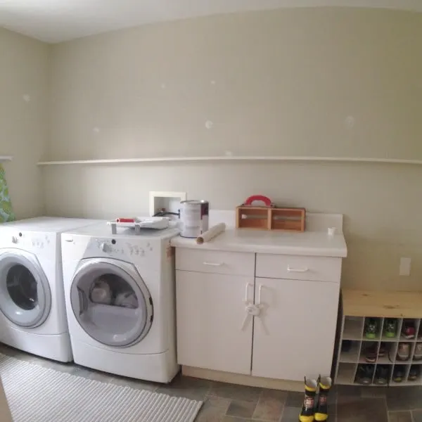 easy and cheap laundry room remodel demo