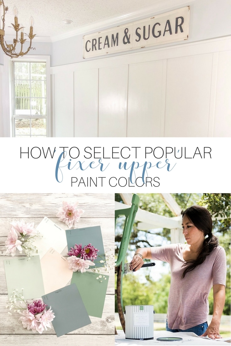 selecting fixer upper paint colors pinterest collage joanna gaines painting chair paint chips and wainscot color white