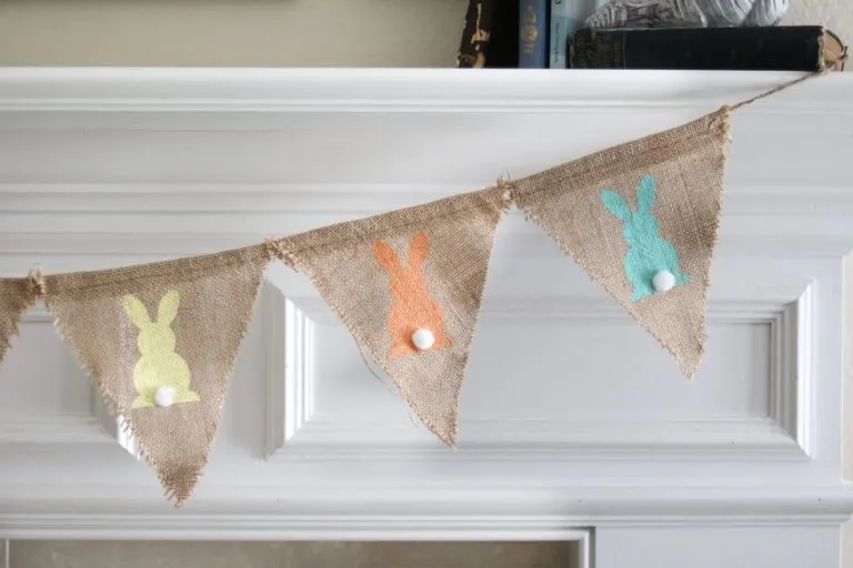 Easter Home Decorations burlap bunny garland