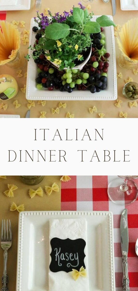 Italian dinner table