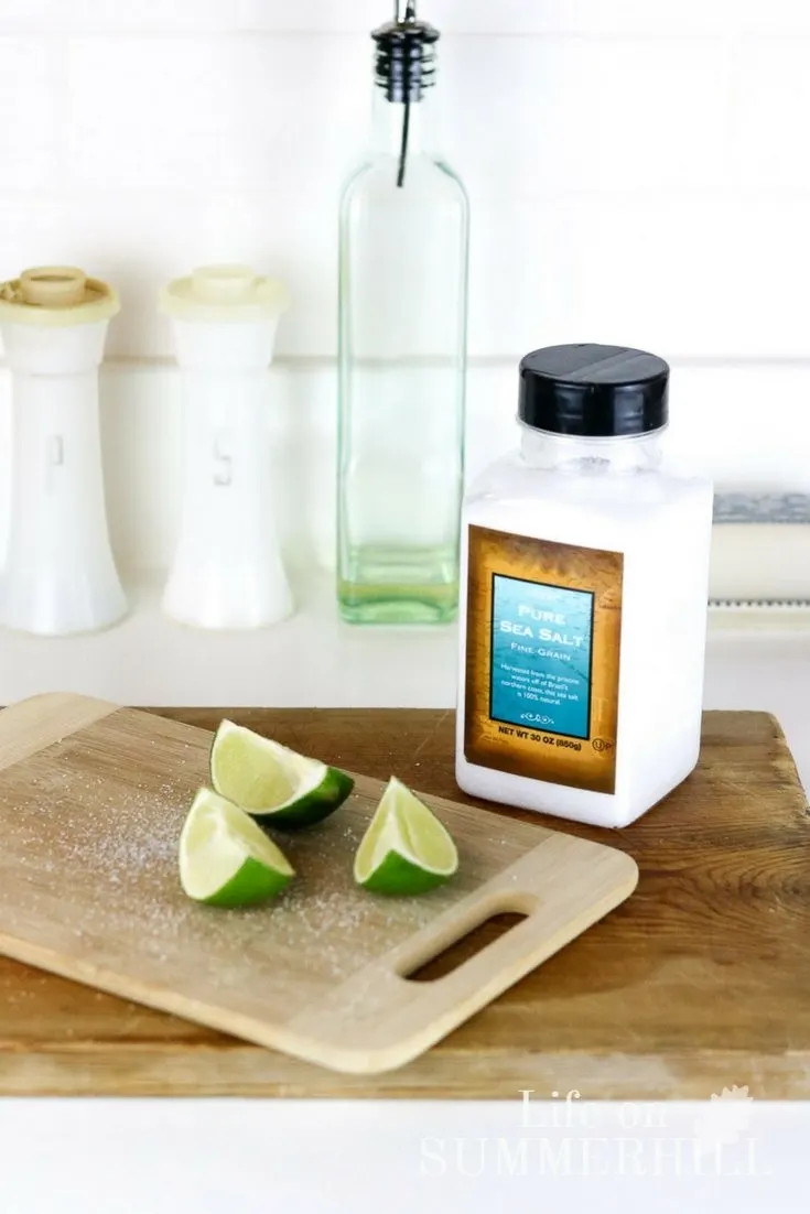 How to clean your cutting boards using natural products like lime and salt.