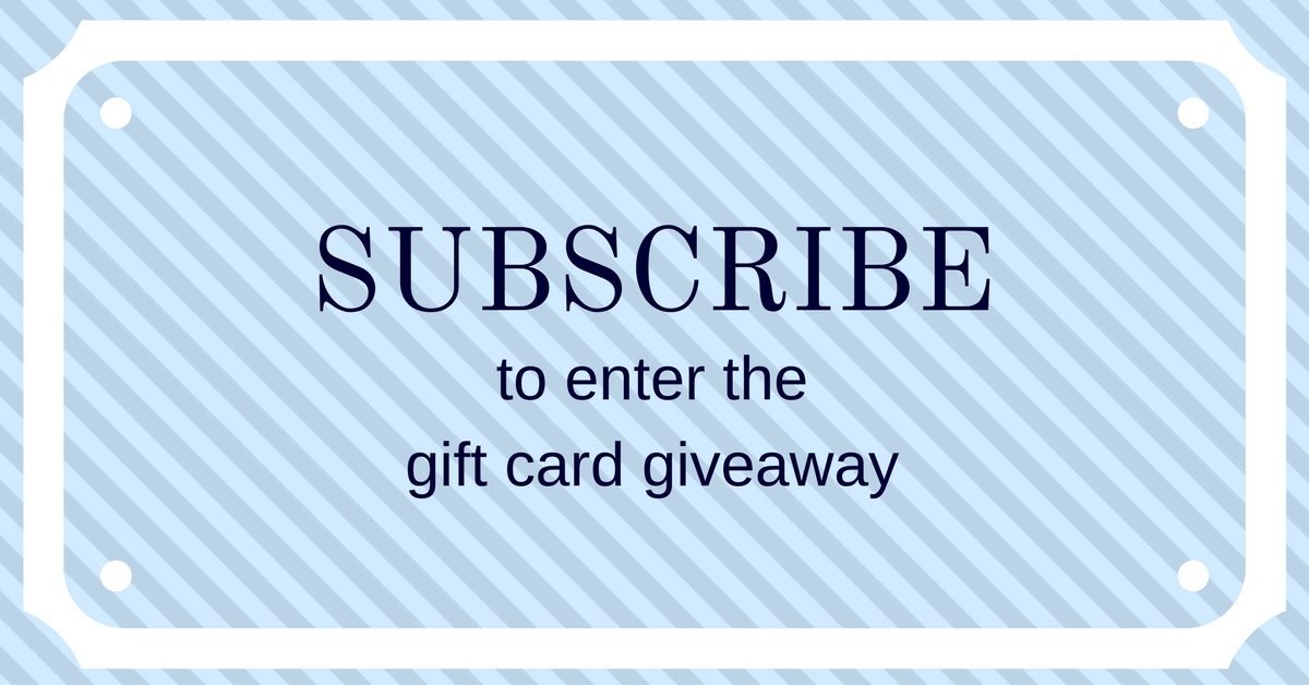 gift card giveaway subscribe