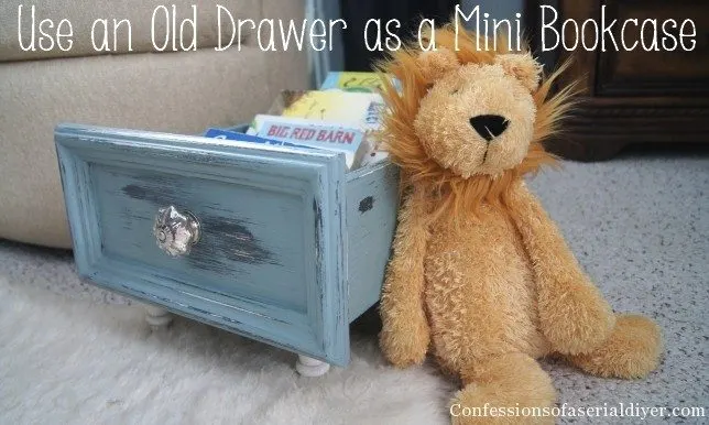 Creativity & Inspiration Tuesday Upcycled Decor Old Drawer Mini Bookcase