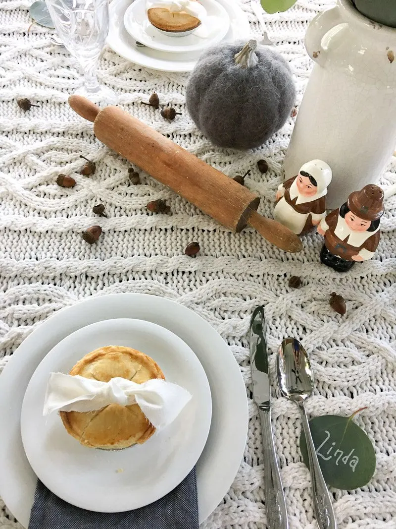 hygge thanksgiving table rolling pin