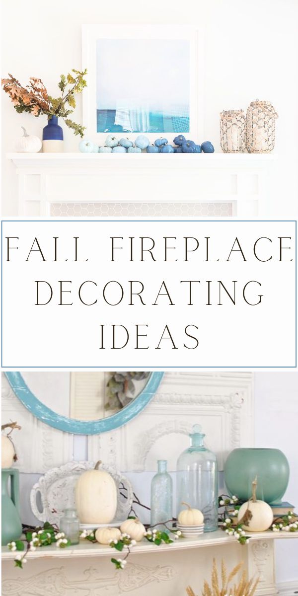 Fall fireplace decorating ideas
