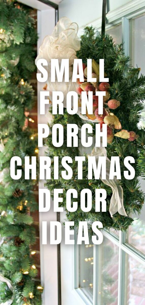 Small front porch Christmas decor ideas