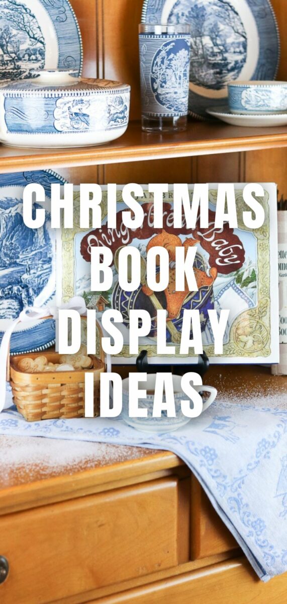 Christmas book display ideas. Decorating with Christmas books