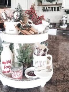 Styling Tiered Trays Christmas