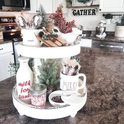 Styling Tiered Trays Christmas