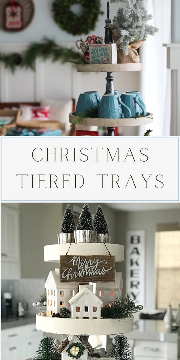 christmas tiered trays