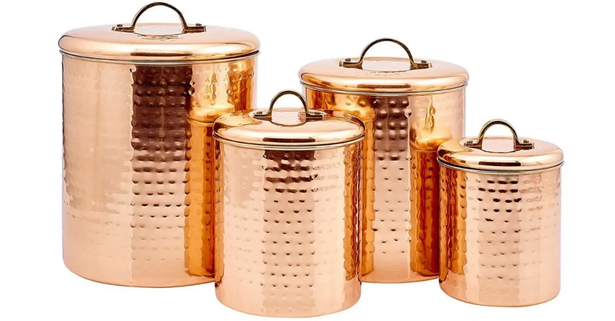 Storage Solutions Copper Canister Set