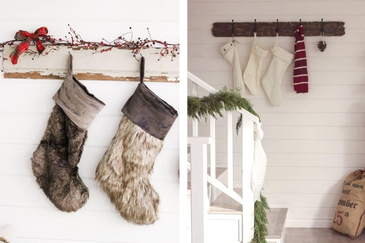 Creative ways to hang Christmas stockings
