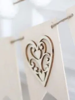 Valentine wood crafts heart banner
