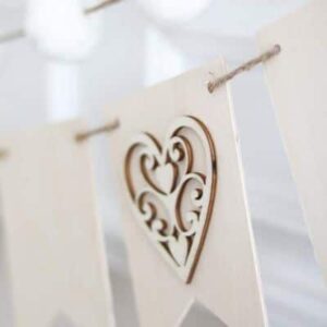 Valentine wood crafts heart banner