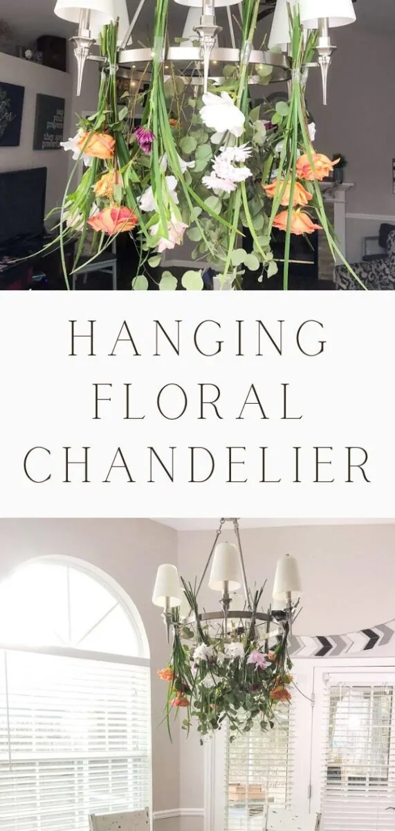 Hanging floral chandelier