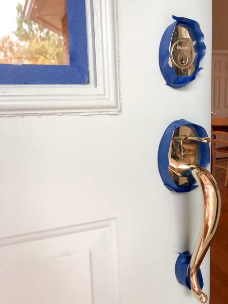 How to paint a front door without removing it the easy way.
