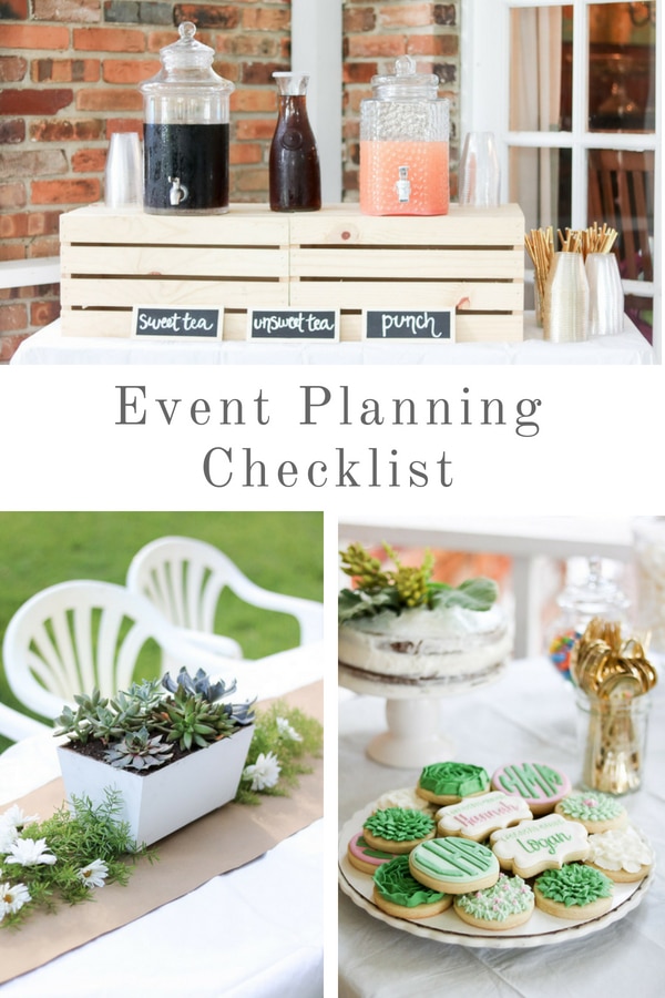 Event planning checklist pinterest