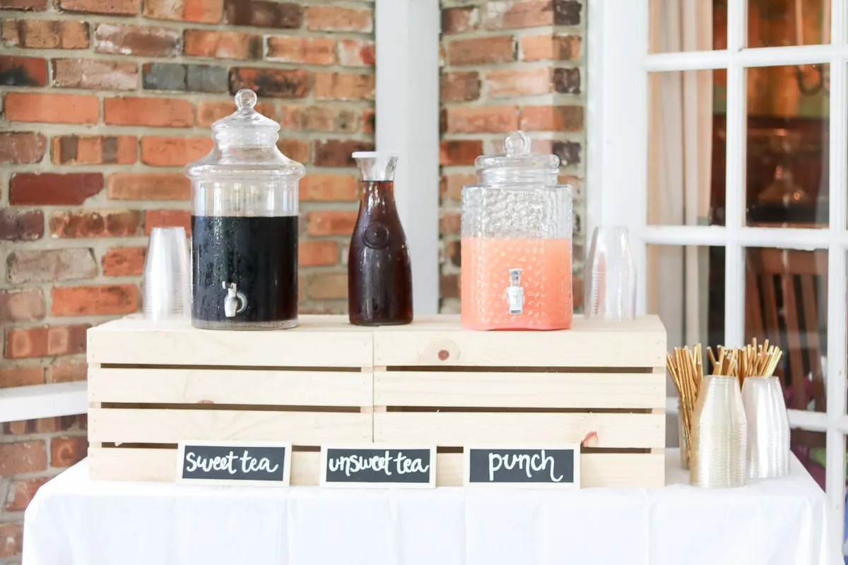 event planning checklist drink table