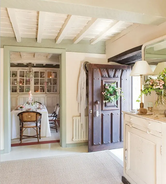 Benjamin Moore Color of the Year 2015 used on trim inside french country cottage