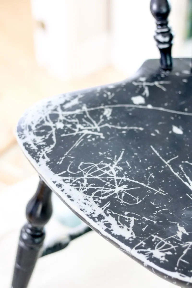 How to paint with milk paint over a painted chair tutorial