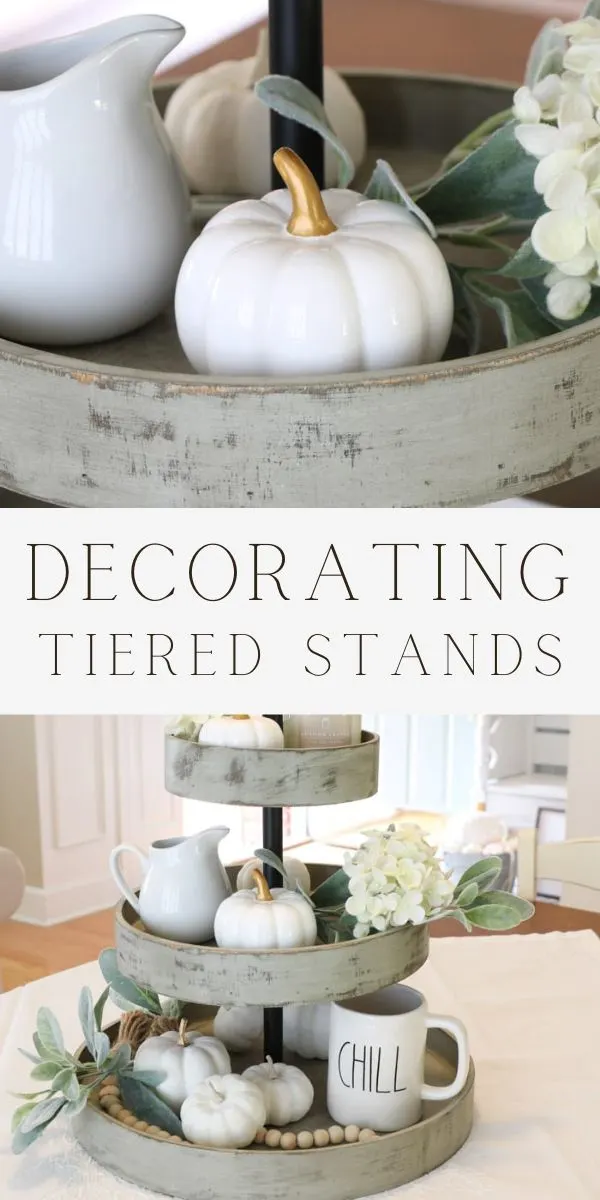 How to Decorate a 3 Tiered Stands with Harvest Decorations