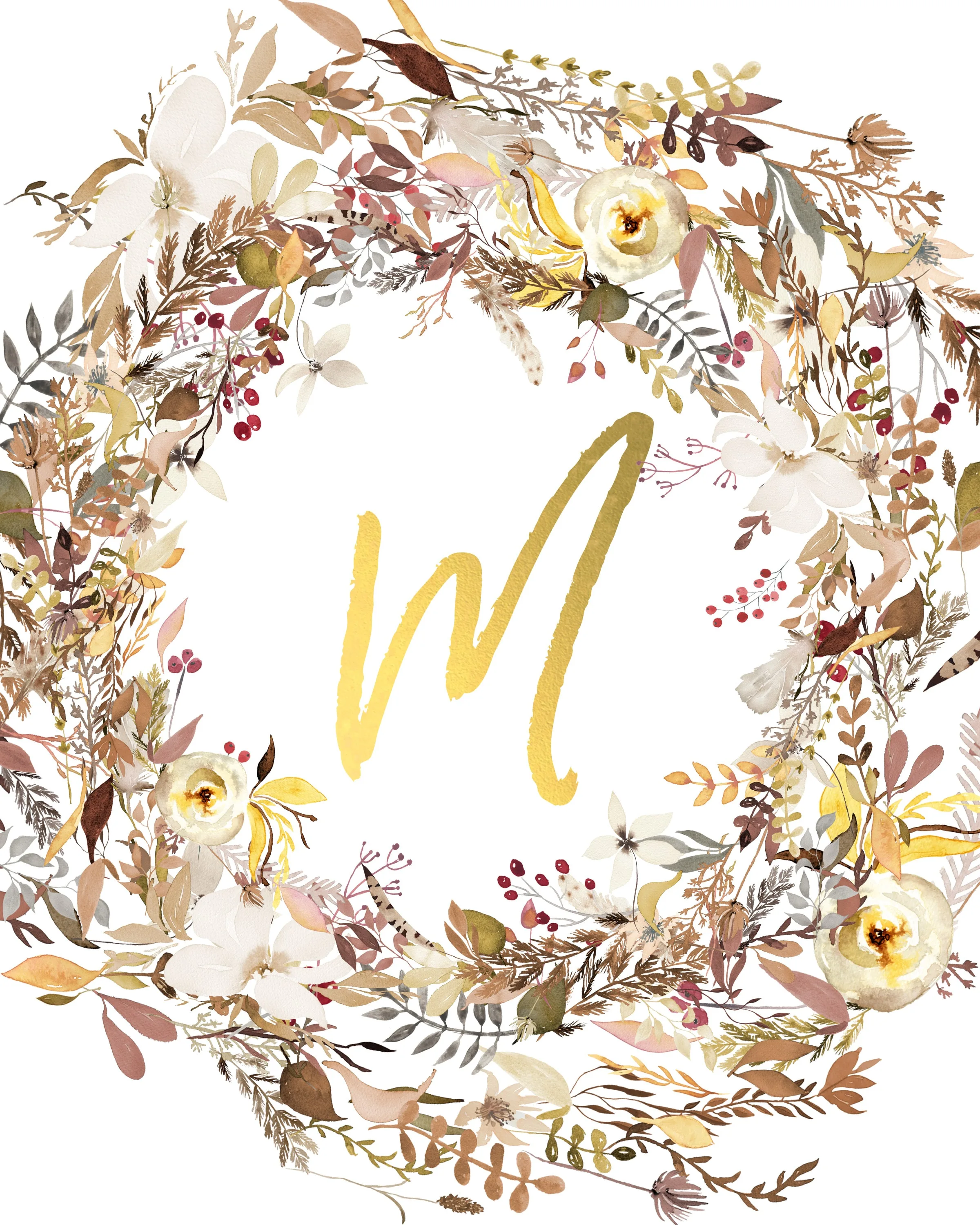 Free Fall Printables All Craft Things Fall Wreath Initial Printables M