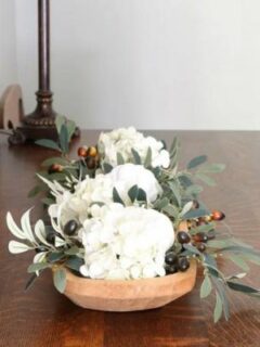 Dough bowl floral arrangement