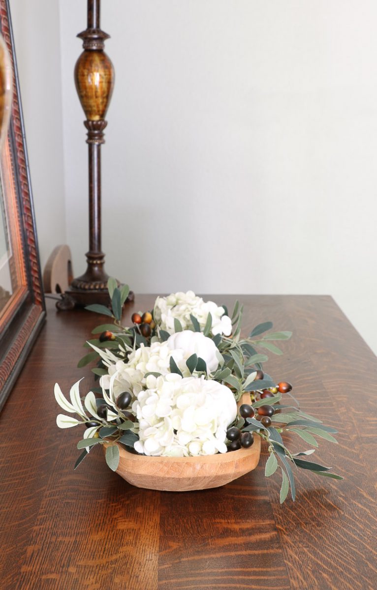 How to Easily Create a Fall DIY Dough Bowl Floral Arrangement