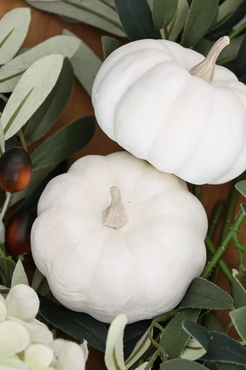 dough bowl decorating ideas white pumpkins