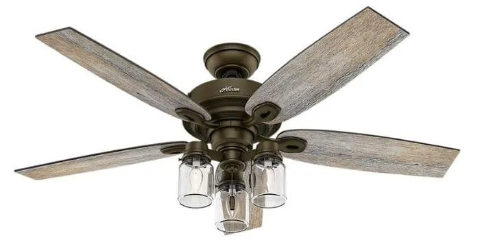 Farmhouse Ceiling Fan by Canyon  with a brushed bronze ceiling fan
