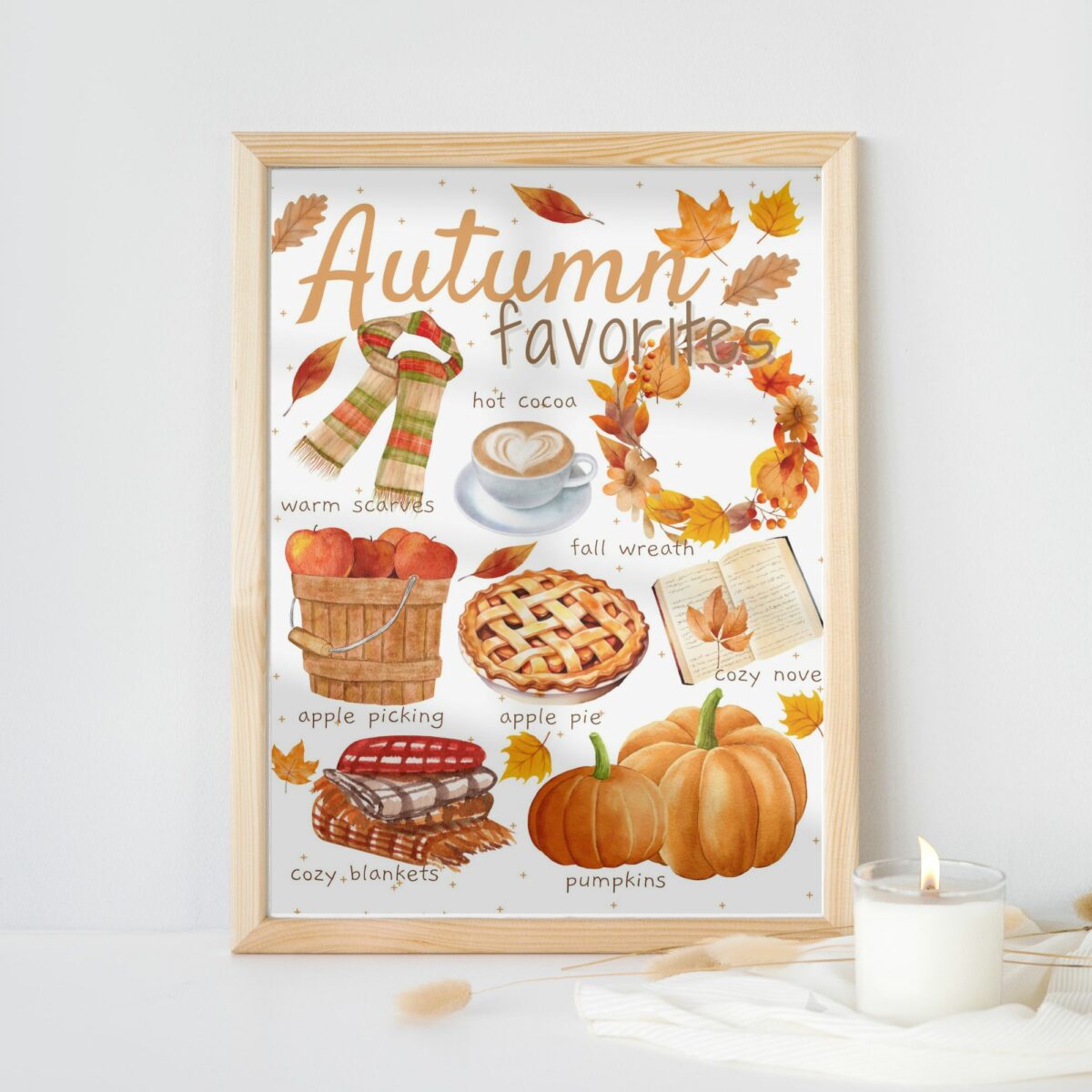 Autumn favorites pumpkin craft printable