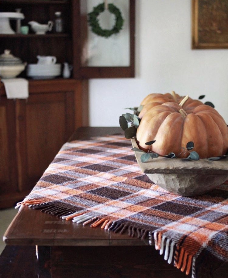 Fall Table Runner by Baker Nest flannel blanket
