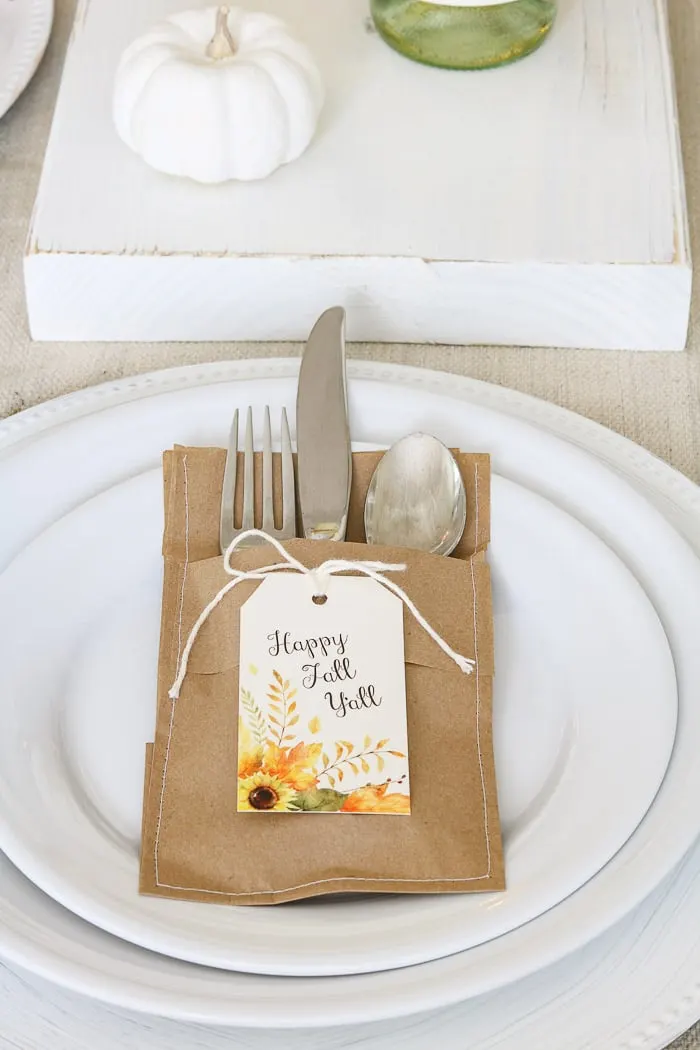 Thanksgiving table decorations DIY place setting decoration