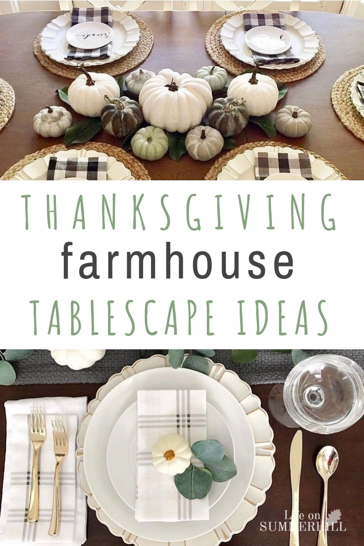 Thanksgiving farmhouse style tablescape