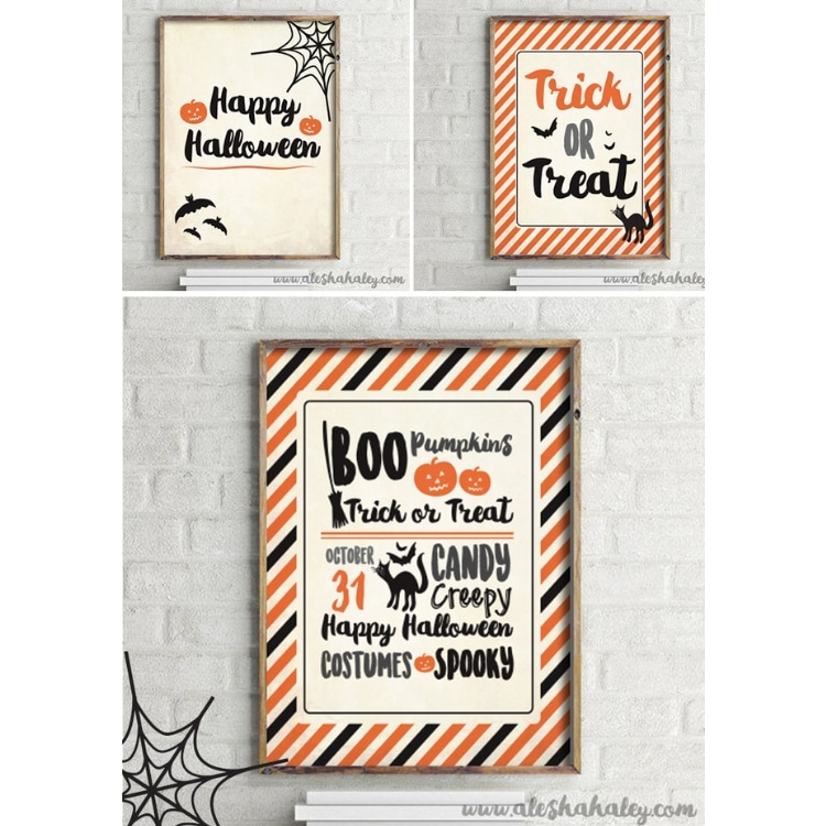 Free Halloween Printables by Alesha Haley Subway Halloween Word Art