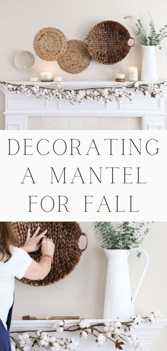 Decorating a mantel for fall