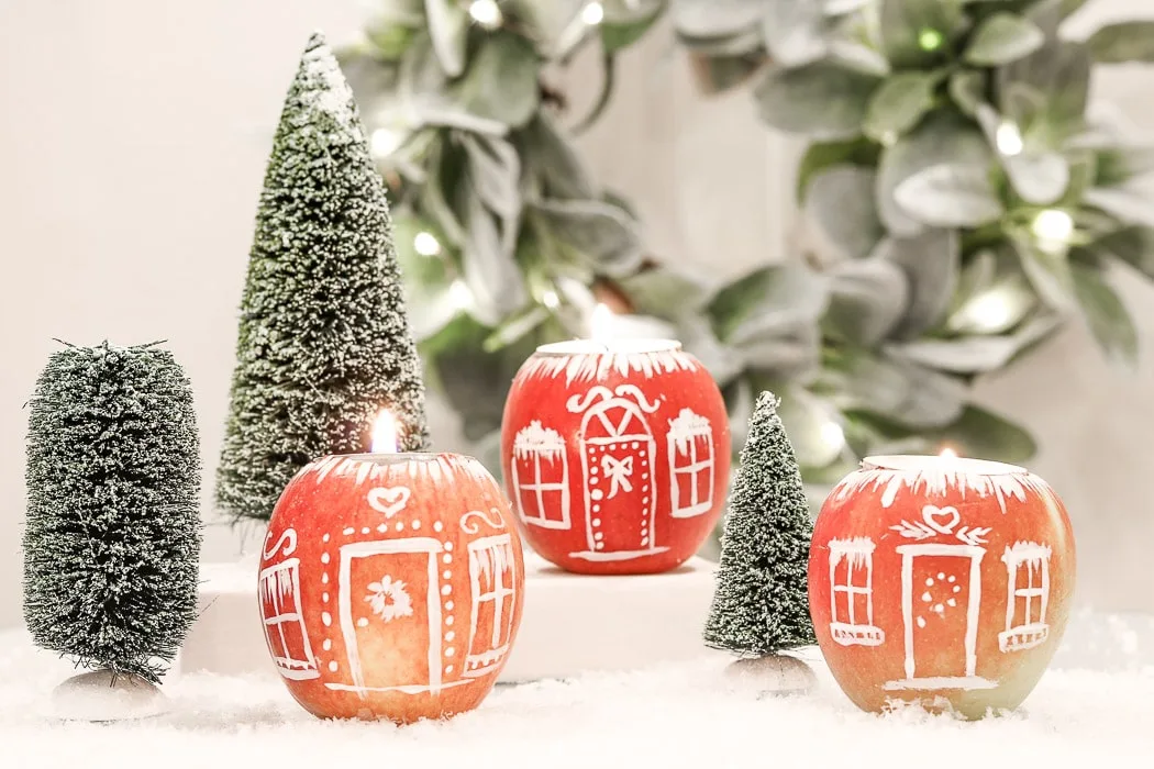 How to make a gingerbread inspired apple candle house village