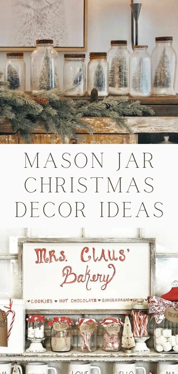 Mason jar Christmas decor ideas