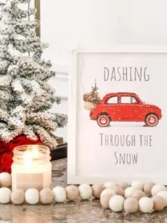 Christmas printable decor free printable Dashing Through the Snow