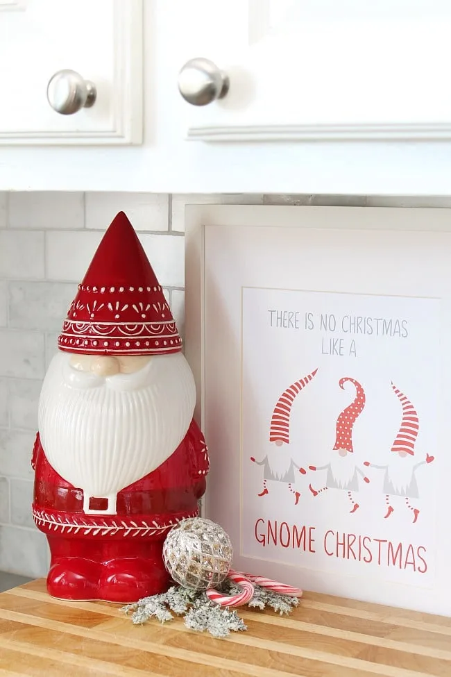 Christmas Printable Decor by Clean and Scentsible with there is no Christmas like gnome Christmas