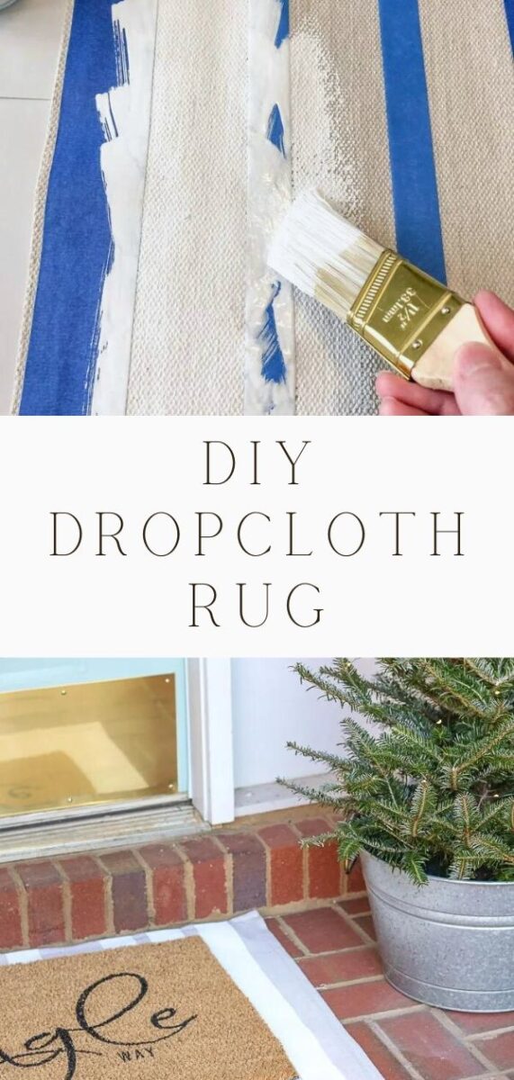 DIY dropcloth rug