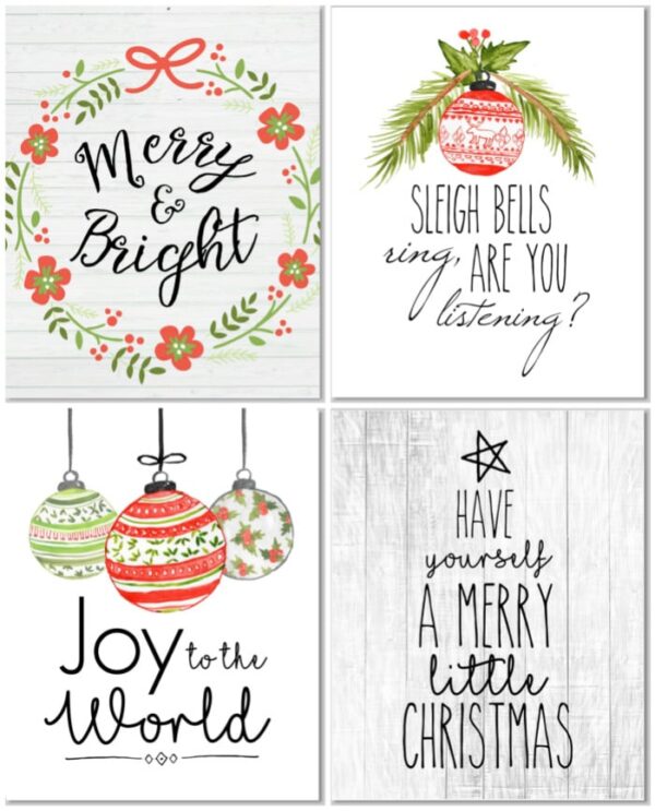 CHRISTMAS PRINTABLE DECOR THATS FREE AND FESTIVE