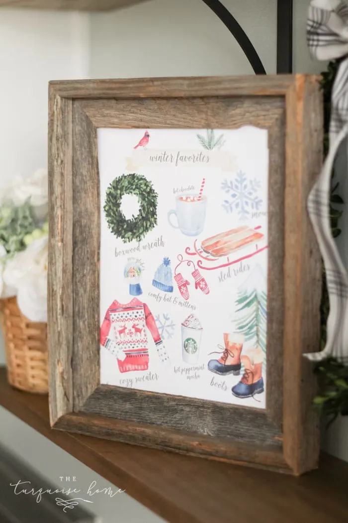 Christmas Printable Decor by The Turquoise Home with Christmas Favorite Things