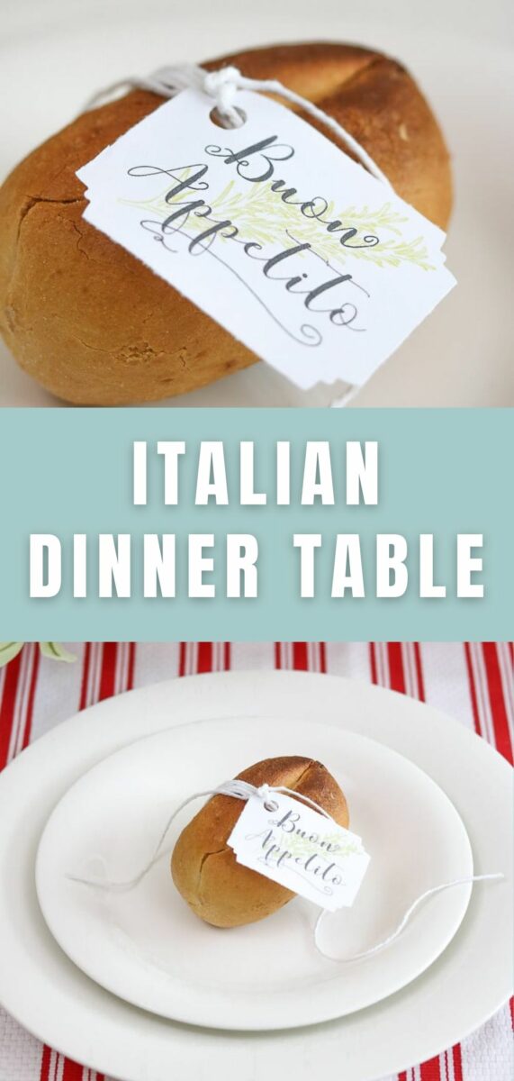 Italian dinner table decorating idea
