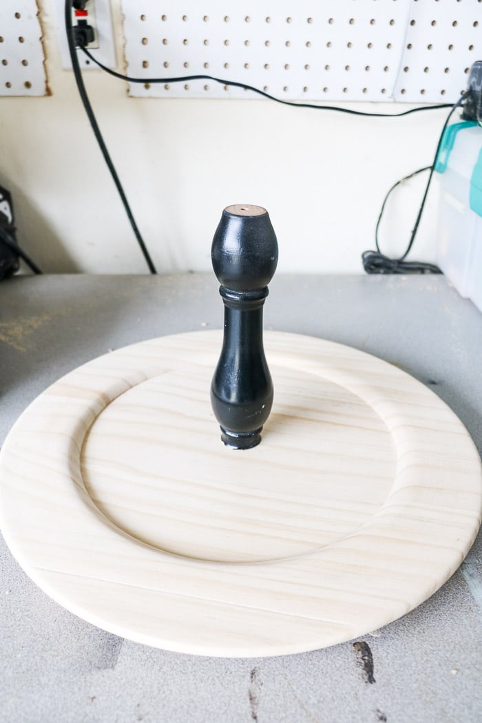 How to make a tiered tray and attaching the dowel