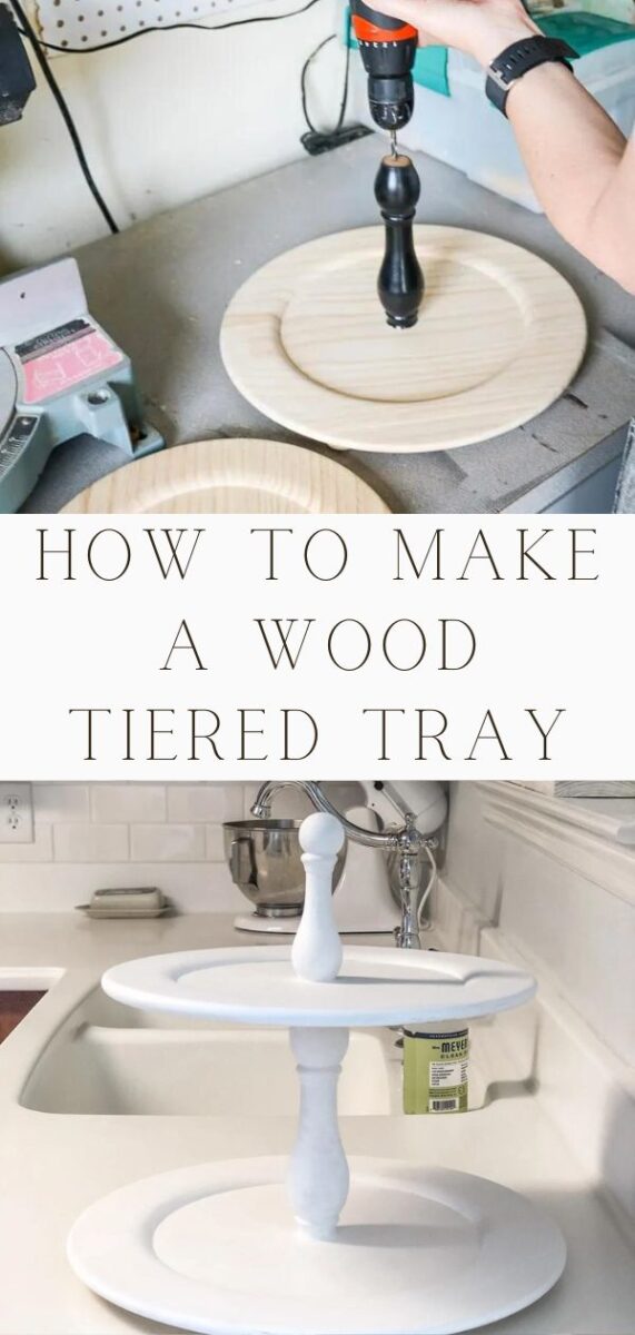 how to make a wood tiered tray