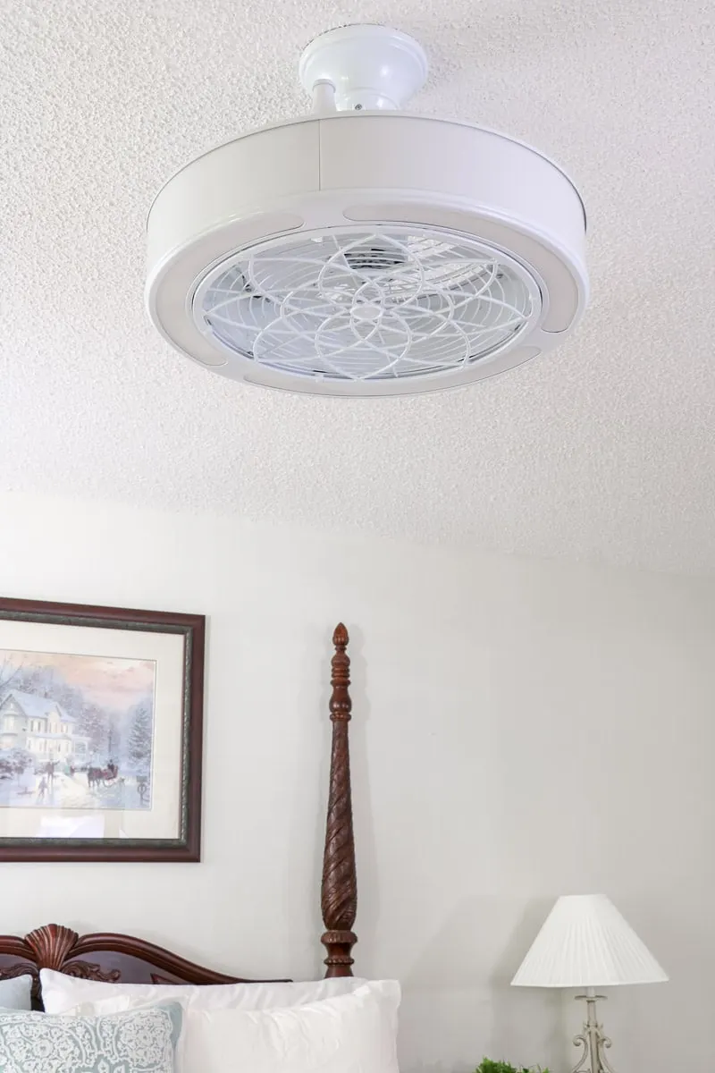 light bulb types enclosed ceiling fan with LED light