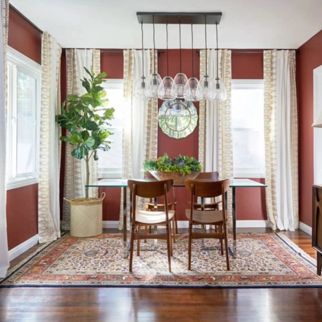 Dunn-Edwards color of the year 2019 Spice of Life painted on a dinning area wall