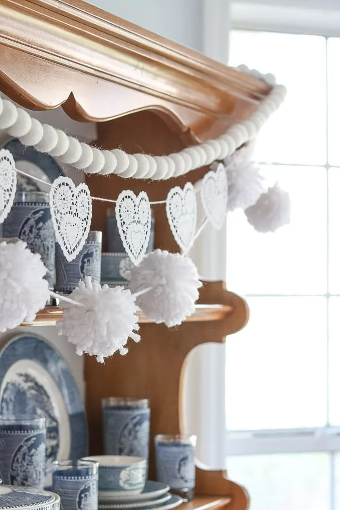 Valentine day decorations for home heart garland