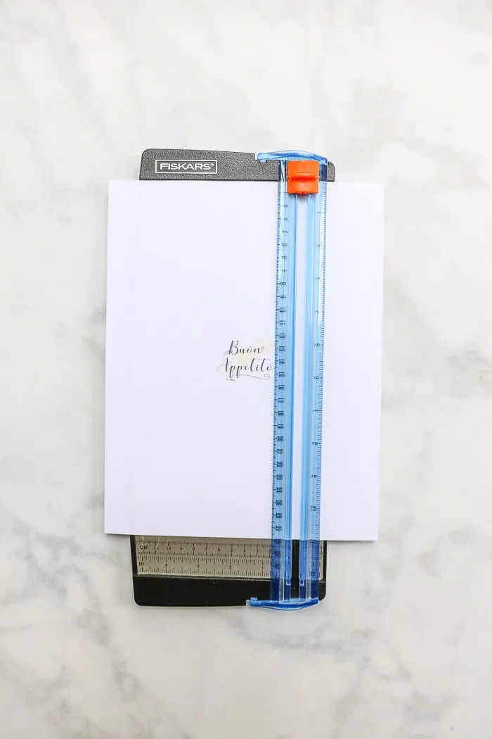 Italian dinner table setting paper cutter and free printable